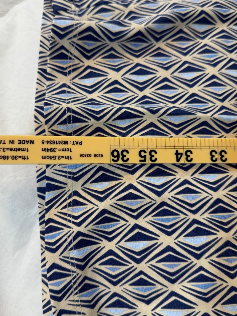 J.McLaughlin The Lawrence Dress XL - Blue & Tan print. Catalina Cloth - Picture 7 of 7